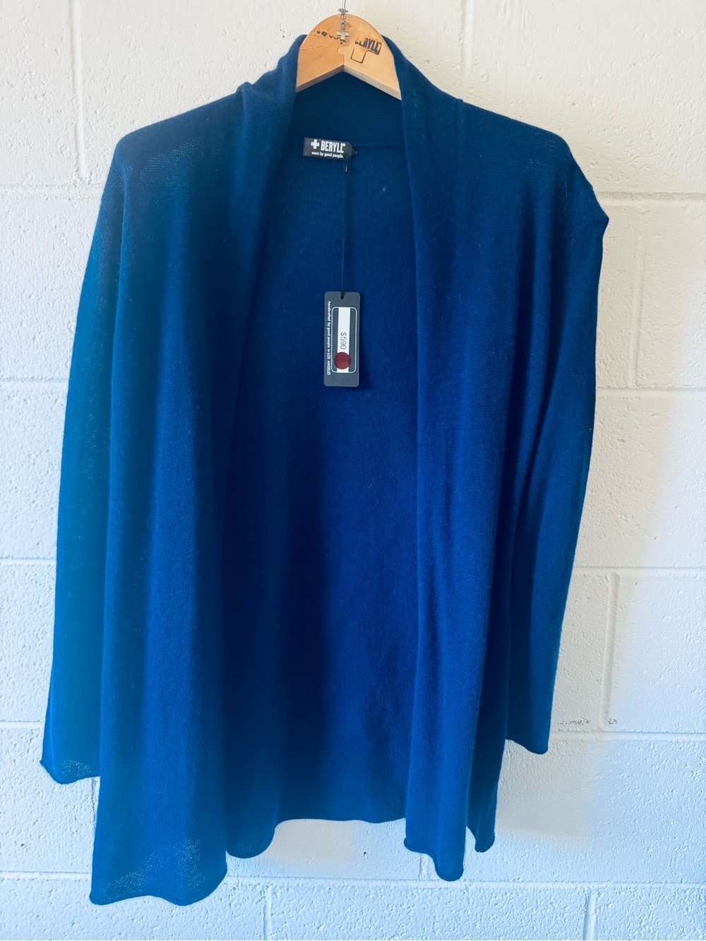 Beryll Open-Front Cardigan in Deep Blue